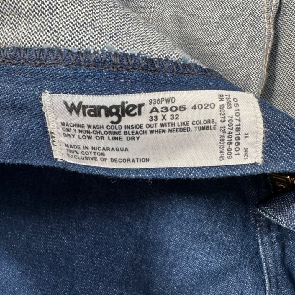 Wrangler Cowboy Cut 936 Slim Fit Jeans Mens‎ 34x32 Indigo Blue Denim NWT - Picture 7 of 12
